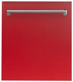ZLINE DWRM24 - 24 Inch Top Control Dishwasher in Red Matte with Traditional Style Handle