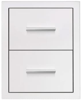 Summerset DR217M - 17 Inch Stainless Steel Masonry Double Access Drawer with Ball-Bearing Slides