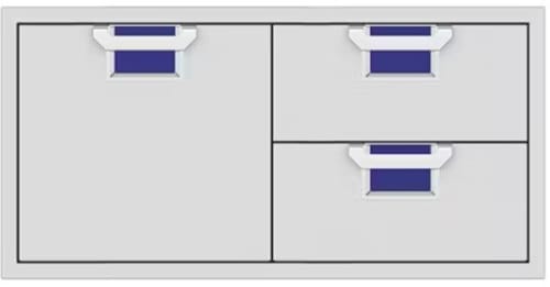 Hestan Aspire AESDR42BU - 42 Inch Double Drawer and Storage Door Combination in Blue