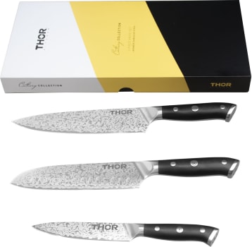 Thor Kitchen DS0301P - Thor Kitchen 3-Piece Damascus Knife Set