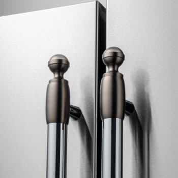 Bertazzoni Heritage Series DS2HERTSB - Black Nickel Décor Set for Refrigerator and Dishwasher Collezione Metalli
