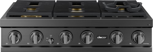 Dacor Transitional DTT36T960GM - 36 Inch Gas Smart Rangetop in Front View