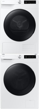 Samsung SAWADRE62B0BE01 - Stacked Washer & Dryer Set with Front Load Washer and Electric Dryer in White