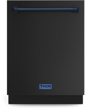 Thor Kitchen Gordon Ramsay Collection DW24X8BA00BLU - 24 Inch Dishwasher Matte Black/Navy Blue in Front View