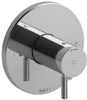 Rohl RIU™ TRUTM44KNC - Riu™ Single Lever Handle Thermostatic & Pressure Balance Trim with 2 Functions and Knurled Handle in Chrome