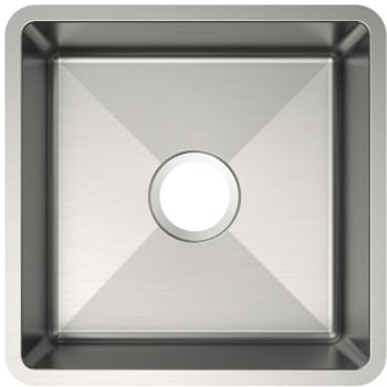 Elkay Crosstown Collection ECTRUAD151550 - Elkay Crosstown 18 Gauge Stainless Steel 16-1/2" Single Bowl Undermount Sink with 3 1/2 Inch Drain Opening