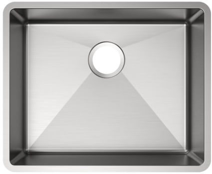 Elkay Crosstown Collection ECTRUAD211755 - Elkay Crosstown 18 Gauge Stainless Steel 22-1/2" Single Bowl Undermount Sink with 3 1/2 Inch Drain Opening