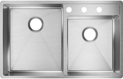 Elkay Ectrud31199rt3 32 Inch Double Bowl Undermount Kitchen Sink Elkay Crosstown Collection Ectrud31199rt3 Top View
