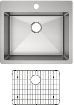Elkay Crosstown Collection ECTSR25229TBG1 - 25 Inch Single Bowl Dual Mount Kitchen Sink Kit