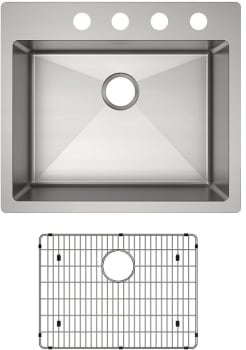 Elkay Crosstown Collection ECTSR25229TBG4 - 25 Inch Single Bowl Dual Mount Kitchen Sink Kit