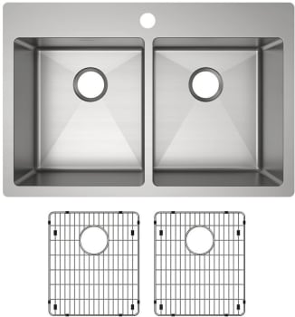 ecost エコスト　ベイジングリキッド　２本セット Elkay ECTSR33229TBG1 33 Inch Dual Mount Double Bowl Kitchen Sink