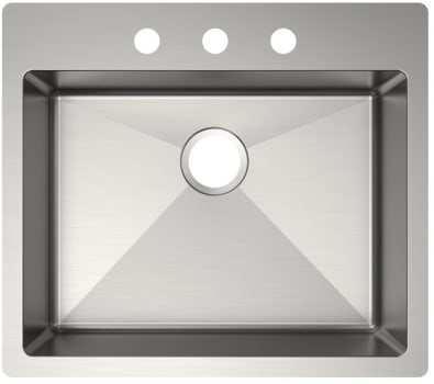 Elkay Crosstown Collection ECTSRAD2522603 - Elkay Crosstown® 18 Gauge Stainless Steel Single Bowl Dual Mount ADA Kitchen Sink
