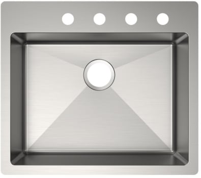 Elkay Crosstown Collection ECTSRAD2522604 - Elkay Crosstown® 18 Gauge Stainless Steel Single Bowl Dual Mount ADA Kitchen Sink
