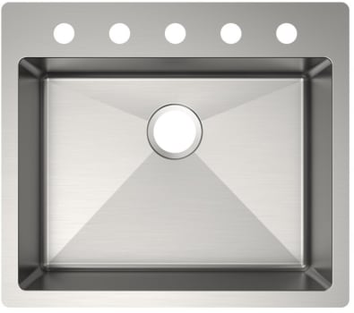 Elkay Crosstown Collection ECTSRAD2522605 - Elkay Crosstown® 18 Gauge Stainless Steel Single Bowl Dual Mount ADA Kitchen Sink