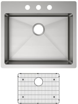 Elkay Crosstown Collection ECTSRAD25226TBG3 - 25 Inch Single Bowl Dual Mount Kitchen Sink Kit
