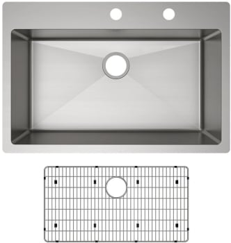 Elkay Crosstown Collection ECTSRS33229TBGFR2 - 33 Inch Single Bowl Dual Mount Sink Kit
