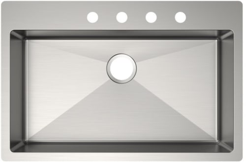 Elkay Crosstown Collection ECTSRSAD3322604 - Elkay Crosstown® 18 Gauge Stainless Steel Single Bowl Dual Mount ADA Kitchen Sink