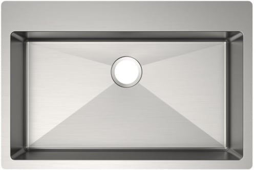 Elkay Crosstown Collection ECTSRSAD3322600 - Elkay Crosstown® 18 Gauge Stainless Steel Single Bowl Dual Mount ADA Kitchen Sink