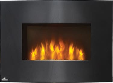 Napoleon Efc32h 32 Inch Indoor Electric Fireplace With 5 000 Btus Contemporary Glass Design Remote Control And Visual Flames Convex Glass Front