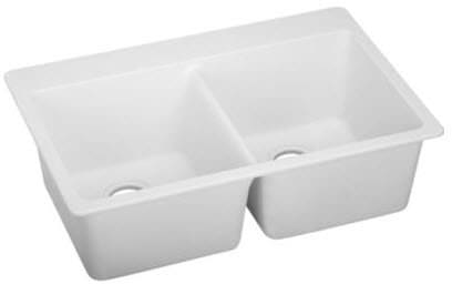 Elkay Gourmet E-Granite Collection ELG3322WH - White Angle View