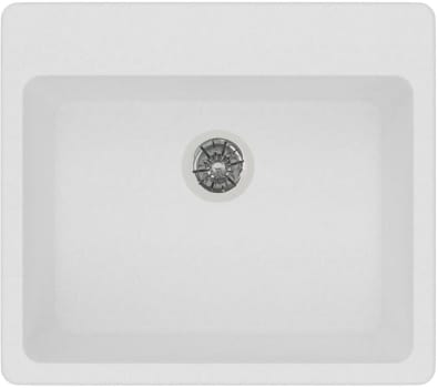Elkay Quartz Classic ELGAD2522PDWH0 - 22 Inch Drop-In Single Bowl Kitchen Sink with 535° F Heat Safe