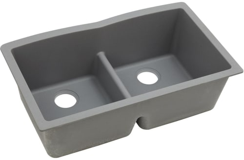 Elkay Quartz Classic ELGDULB3322GS0 - Greystone Angled View