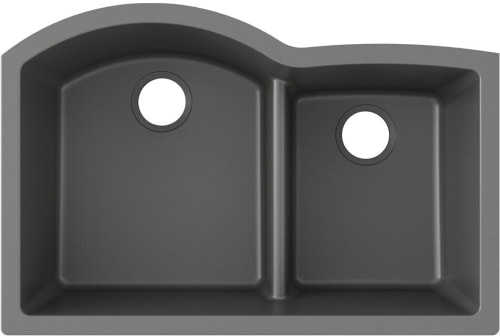 Elkay Quartz Classic ELGHU3322RGT0 - Elkay Quartz Classic® Offset 60/40 Double Bowl Undermount Kitchen Sink with Aqua Divide