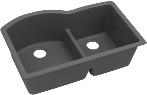 Elkay Quartz Classic ELGHU3322RGY0 - Greystone Angled View