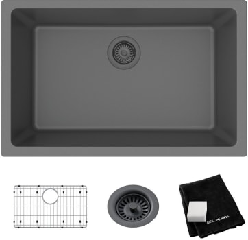Elkay Quartz Classic ELGRU13022GT0C - Elkay Quartz Classic® Single Bowl Undermount Kitchen Sink Kit