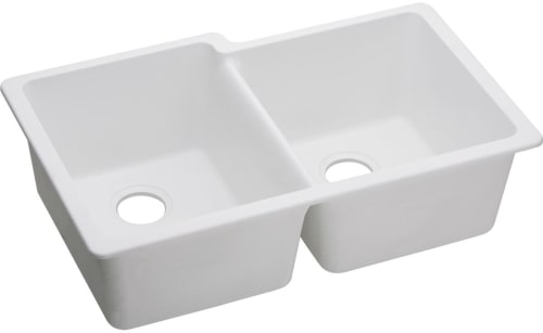 Elkay Quartz Classic ELGU250RWH0 - White Angled View