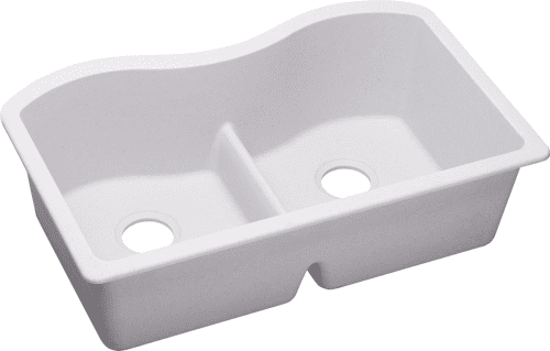 Elkay Elgulb3322wh0 33 Inch Undermount Double Bowl Sink With E Elkay Harmony E Granite Collection Elgulb3322wh0 33 Inch Undermount Double Bowl Sink