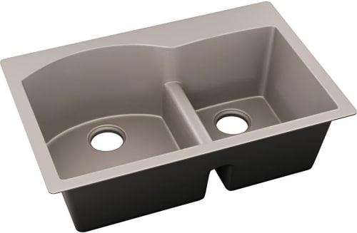 Elkay Quartz Luxe ELXH3322RSM0 - Silvermist Angled View