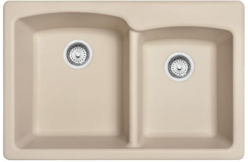 Franke EOCH332291 - 33 Inch Ellipse Dualmount Double Bowl Granite Kitchen Sink with 9 Inch Bowl Depth