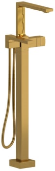 Rohl Reflet™ TRF39BG - Reflet™ Single Hole Floor Mount Tub Filler Trim with Hand Shower in Brushed Gold