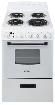 Avanti ERU200P0W - 20 Inch Freestanding Electric Range