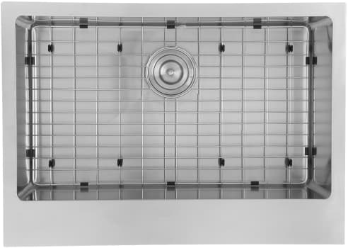 Nantucket Sinks EZAPRON30 - 30 Inch Apron Front Single Bowl Kitchen Sink with 16 Gauge Stainless Steel