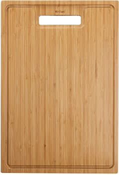 Kraus KCB103BB - Solid Bamboo Cutting Board with Built-In Grooves