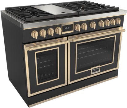 Fulgor Milano EVOQUE 400 Series F4EDF486GBR1MB - 48 Inch Freestanding Dual Fuel Range with 6 Sealed Brass Burners