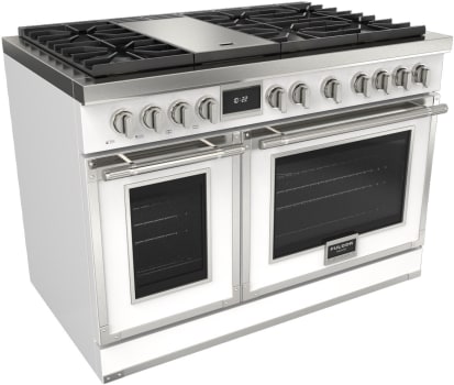 Fulgor Milano EVOQUE 400 Series F4EDF486GCS1MW - 48 Inch Freestanding Dual Fuel Range with 6 Sealed Brass Burners
