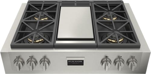 Fulgor Milano Sofia 600 Series F6GRT364GS1 - 36 Inch Gas Rangetop with 4 Sealed Burners in Front View