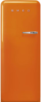 Smeg 50's Retro Design FAB28ULOR3 - '50s Style Fridge with Ice Compartment, Orange, Left-Hand Hinge, 24'' Width