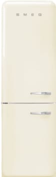 Smeg 50's Retro Design FAB32ULCR3 - 24 Inch '50s Style 'No Frost' Fridge-Freezer, Cream, Left Hand Hinge