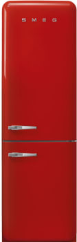 Smeg 50's Retro Design FAB32URRD3 - 24 Inch '50s Style 'No Frost' Fridge-Freezer, Red, Right Hand Hinge