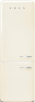 Smeg 50's Retro Design FAB38ULCR - 50's Style 'No Frost' Fridge-Freezer, Cream Left Hand Hinge Energy Efficiency Class A++