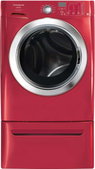 Frigidaire Fafs4473lr 27 Inch Front Load Washer With 3 81 Cu Ft Capacity 13 Wash Cycles 4 Specialty Cycles Ready Steam Vibration Control System And Nsf Certified Classic Red