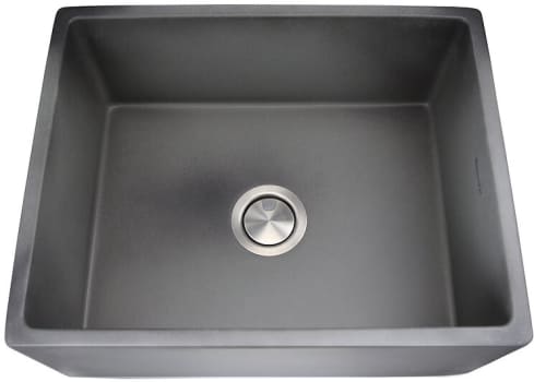 Nantucket Sinks Vineyard Collection FCFS2418SCONCRETE - 23 Inch Undermount Single Bowl Stainless Steel Sink with 16-Gauge