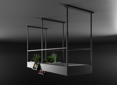 Falmec SPAZIO FCSPA70I4MB - SPAZIO 70 Inch Island Mount Range Hood in Installation View