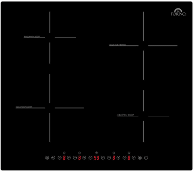 Forno Parco FCTIN058324 - Parco 24 Inch Induction Cooktop in Front View