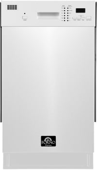 Forno Polo FDWBI804118WHT - Polo 18 Inch Full Console Built-In Dishwasher in Front View