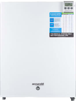 AccuCold FF28LWHVAC - 19" Compact Refrigerator for Vaccines with Thermometer, Lock, Internal Fan with Gel Packs, Temperature Alarm with External Read-out, Hospital Grade Cord, and Factory-Installed Precision Digital Thermostat
